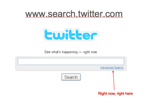 Twitter advanced search